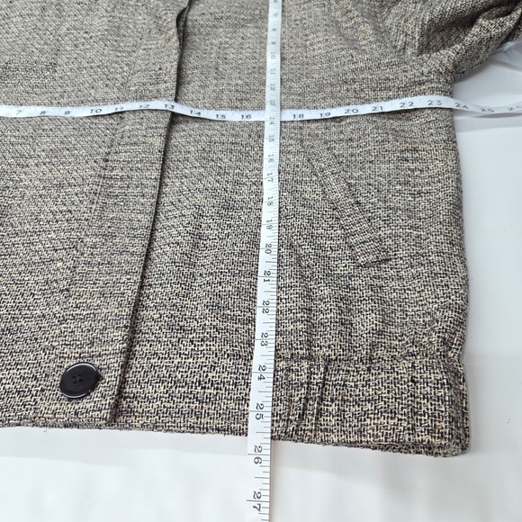 Doncaster Silk Tweed Bomber Jacket Women's Medium Button Front Stand Collar - Picture 4 of 11